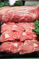 Meat for sale in supermarket
