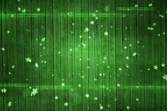 Fototapeta Star pattern on green planks