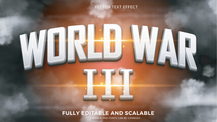 third world war text effect editable