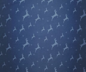 Digitally generated Blue reindeer pattern