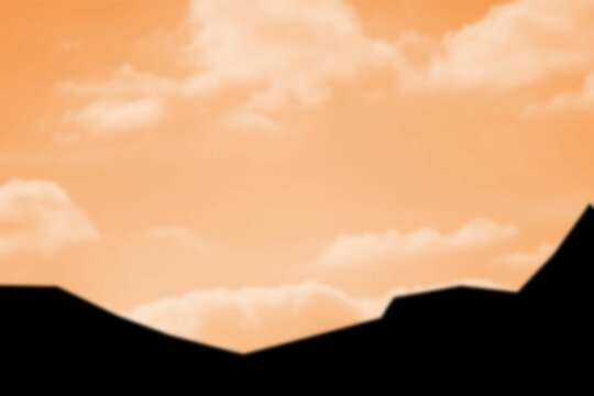 Fototapeta Idyllic view of cloudy sky over mountain