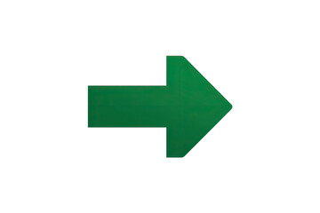 Obraz premium Solid green right-pointing arrow on black background