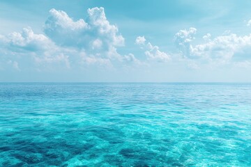 Obraz premium Turquoise ocean meets a vibrant sky