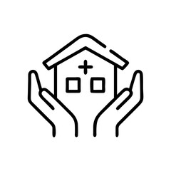 Hands holding a house symbolizing care and support for nursing homes  