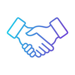 Modern handshake graphic illustration symbolizing agreement and collaboration