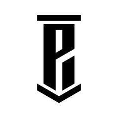 letter R monogram   logo design