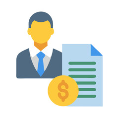 Business deal with legal agreement and payment illustration