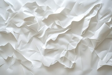 Obraz premium Abstract textured background of crumpled white paper.