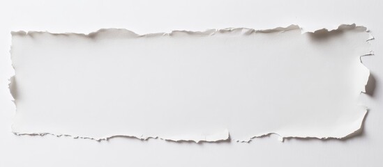 Torn white paper reveals blank space.