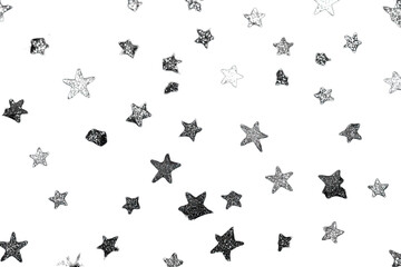 Scattered, textured stars on black background