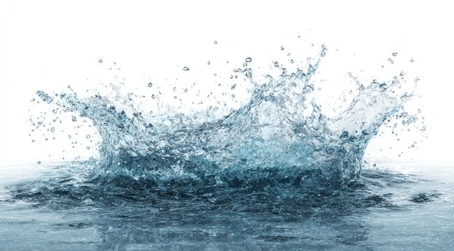 Water splash on white background (1)