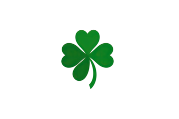 Bright green clover on black background