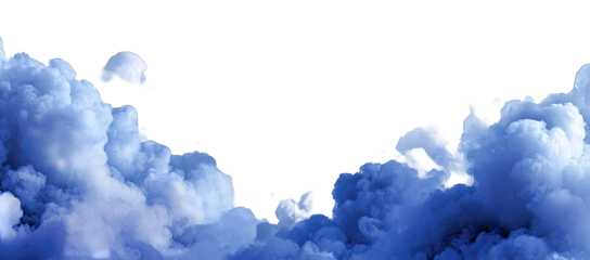 Abstract, light-blue, textured clouds against a black background