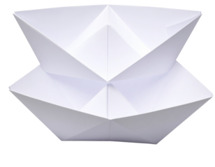 Elegant Folded Paper Design with Subtle Petal Shadow Play