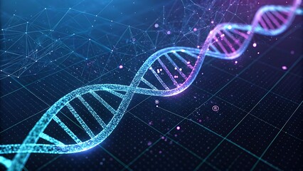 Abstract DNA Strand Digital Representation with Network Connections