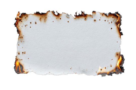 Burnt paper frame