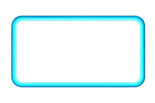 Bright blue rectangle frame on black