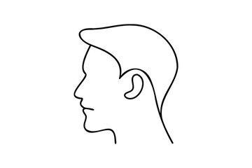 Male profile outline head face