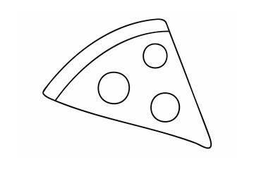 Simple pizza slice illustration food italian