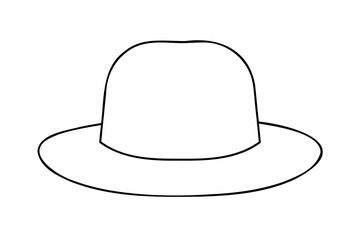 Fedora hat outline headwear fashion