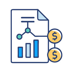 Financial report showing growth statistics and monetary gains