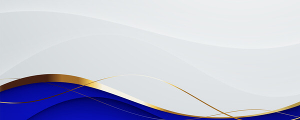 Blue Abstract Wave Background with Curved Lines and Modern Design