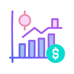 Stylized graph with dollar sign showing positive financial trend