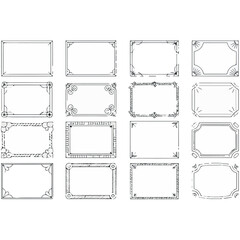 Collection of decorative frames and borders for photos and designs with various styles and shapes