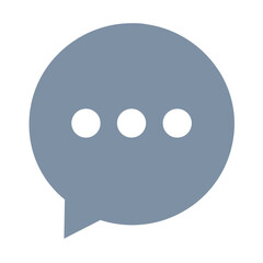 Gray Message Bubble Vector Communication Icon Graphic Design