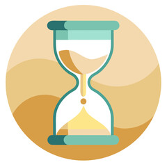 Stylish Hourglass Vector Illustration Time Management Icon Graphic