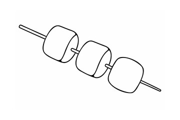 Marshmallows on stick sweet confectionery