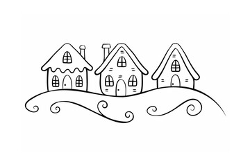 Whimsical village houses on rolling hills homes architecture