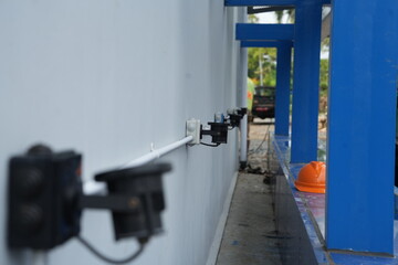 pump house and pump machine for the city river sluice gate and its sophisticated mechanism to reduce flooding