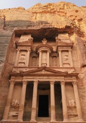 The treasury in Petra Jordan