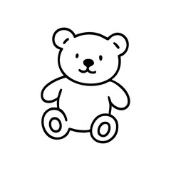 テディベア　線画　手書き