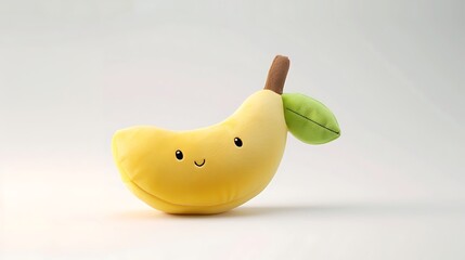 Cute Banana Plush Toy with Happy Face