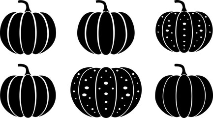 vector black silhouette of a pumpkin.eps