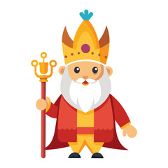 King character with crown and scepter royal