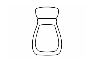 Simple black outline of a spice shaker salt shaker