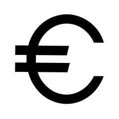 Euro Currency Symbol Silhouette euro sign finance