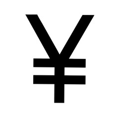 Fototapeta premium Japanese Yen Currency Symbol Silhouette yen symbol Japanese currency