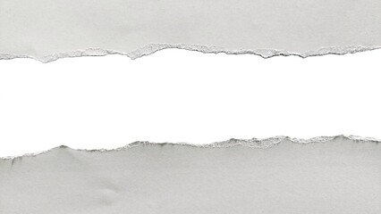 Torn blank paper page isolated on white background with clipping path. Fill in the blank. Space for text, space for copy, advertising copy space. © Firman