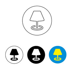 light icons with round buttons, line and colored icons