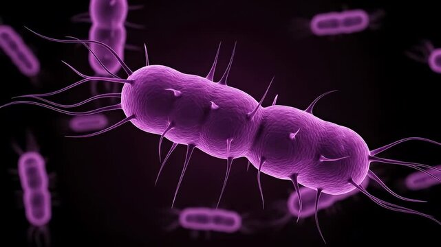 Salmonella Bacteria Microbiology 3D Rendering View