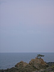 Peaceful natural landscape, sky and sea and clouds calm and beautiful seascape background, Yeongdeok sea, South Korea - 평화로운 자연 풍경, 수평선, 하늘과 바다와 구름 고요하고 아름다운 바다 풍경 배경, 영덕바다, 한국