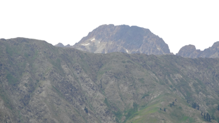 Chitral Gol National Park Mountains with Copy Text Space. Majestic Himalayan Landscape Element for Travel Posters, Nature Illustrations, and Scenic Design Projects. PNG File