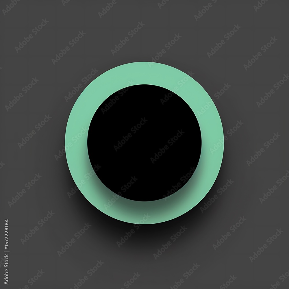 Fototapete elegant minimalist design featuring concentric circles in contrasting colors and soft shadows