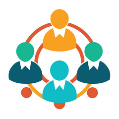 Diverse team collaboration network graphic teamwork cooperation