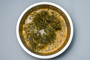 Fresh water spinach cooked in a savory broth, warm and flavorful perfect as a daily meal side dish.