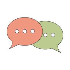 two chat bubbles illustration